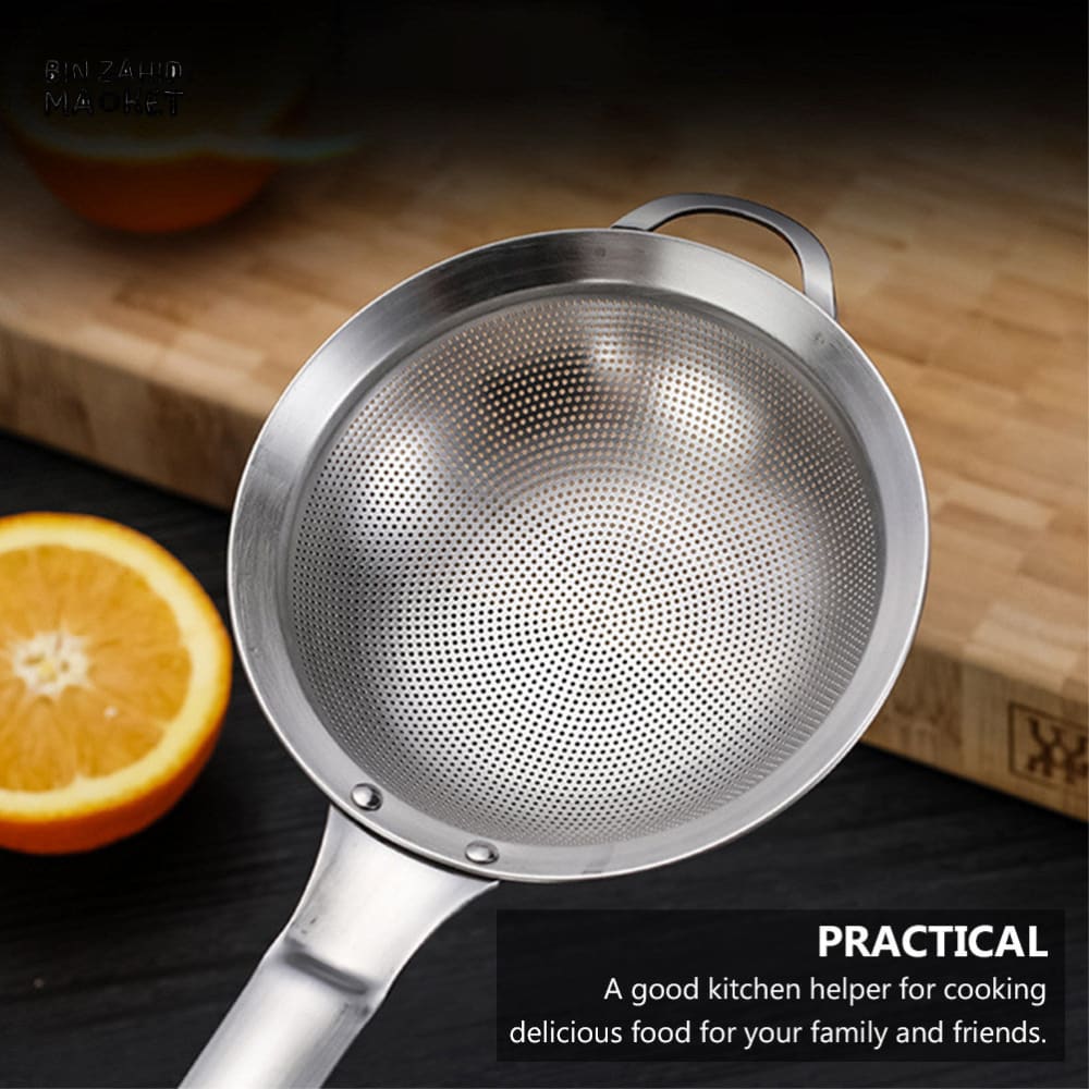STAINLESS STEEL FINE MESH SIEVE SPOON – KITCHEN OIL & SOUP STRAINER