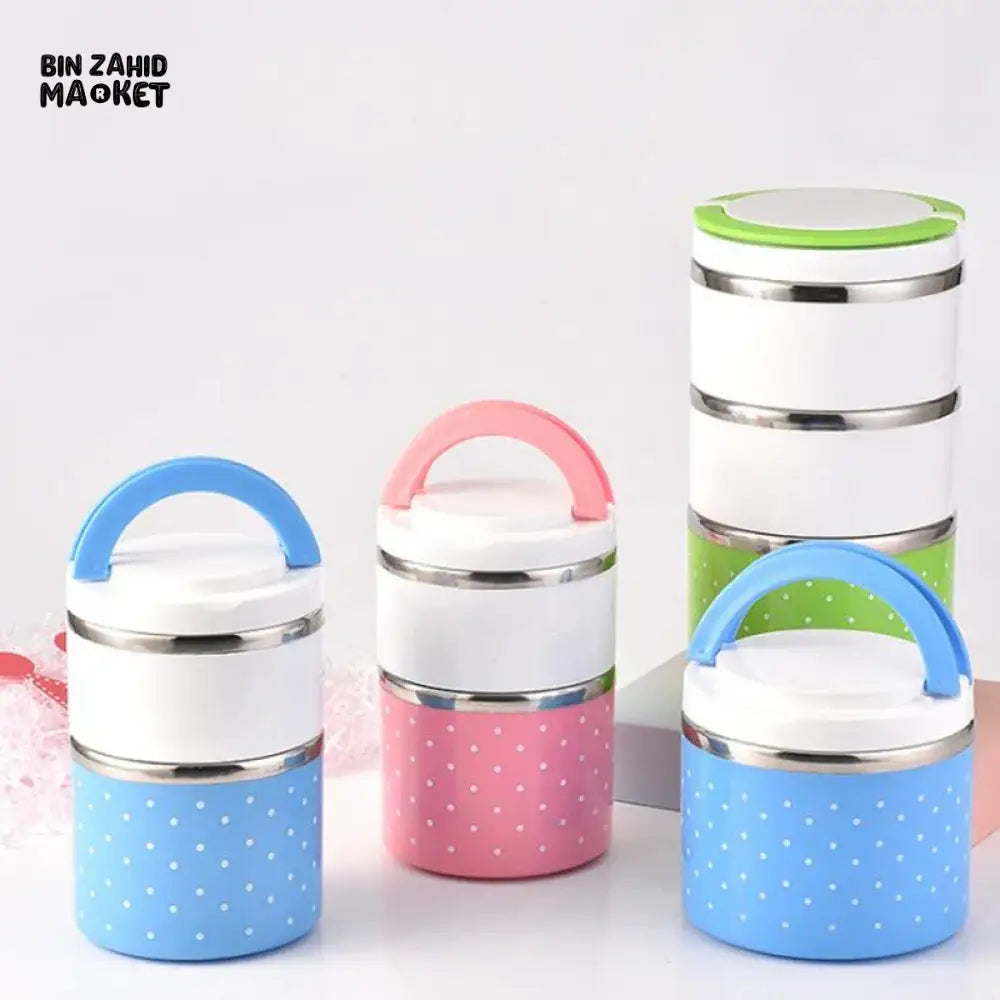 STAINLESS STEEL INSULATED LUNCHBOX – LEAKPROOF FOOD CONTAINER BENTO BOX FOR OFFICE & SCHOOL
