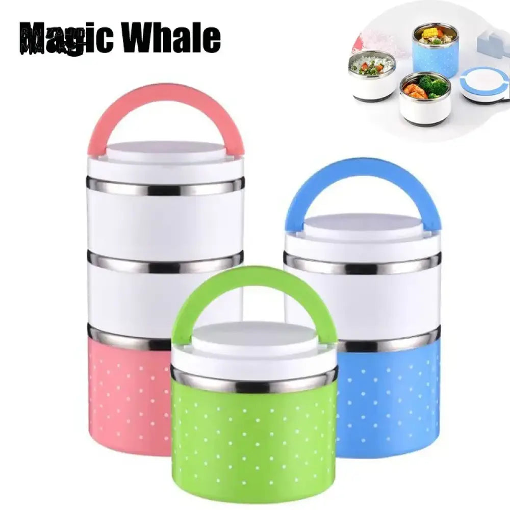 STAINLESS STEEL INSULATED LUNCHBOX – LEAKPROOF FOOD CONTAINER BENTO BOX FOR OFFICE & SCHOOL