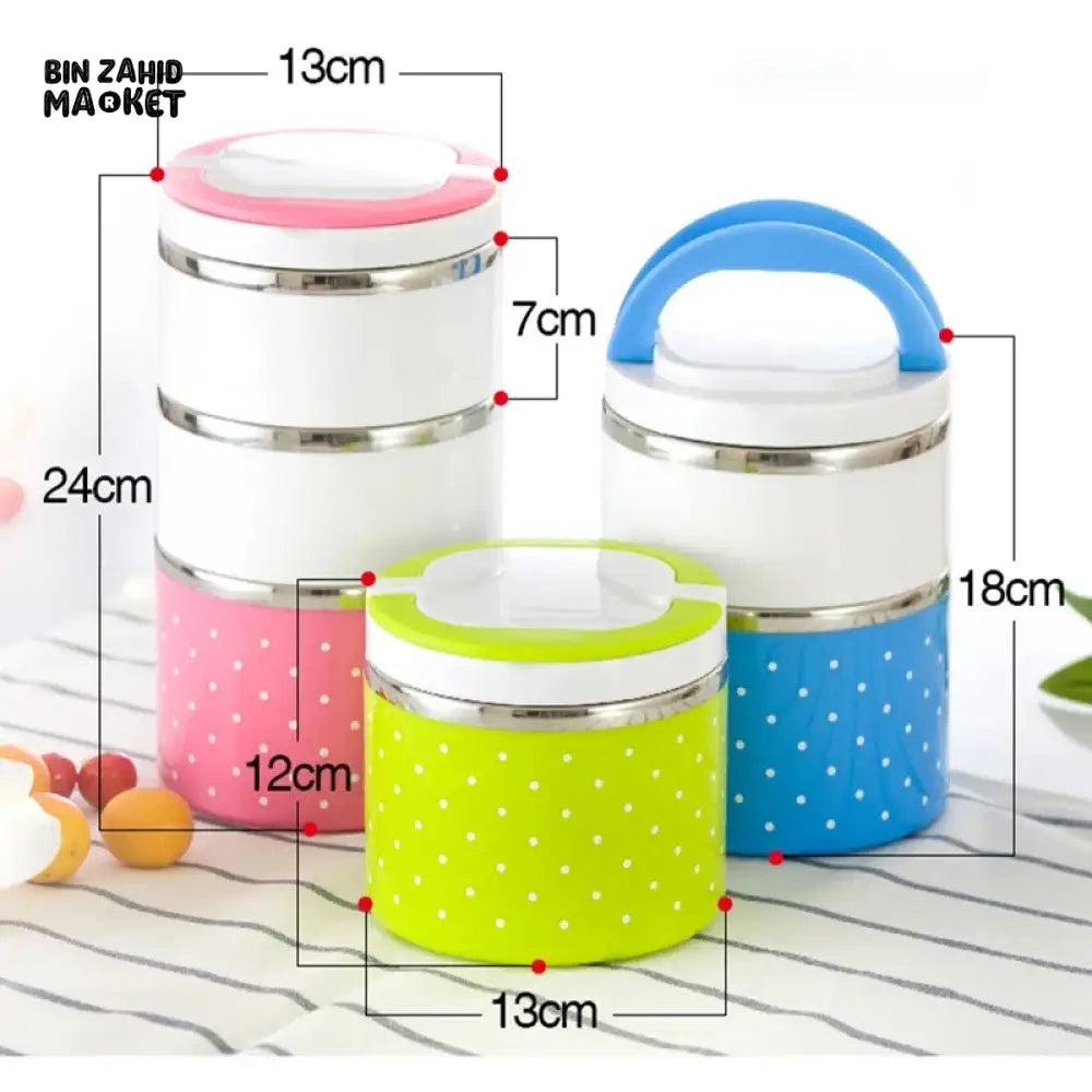 STAINLESS STEEL INSULATED LUNCHBOX – LEAKPROOF FOOD CONTAINER BENTO BOX FOR OFFICE & SCHOOL