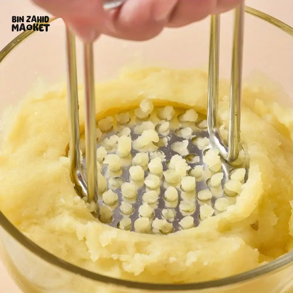 STAINLESS STEEL MANUAL POTATO MASHER – BABY FOOD SUPPLEMENT MAKER KITCHEN UTENSIL & COOKING ACCESSORY