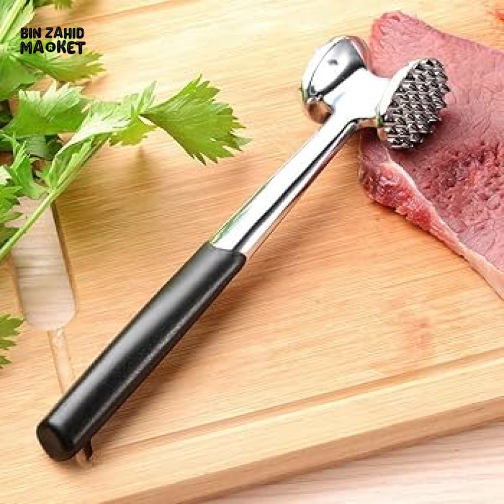 STAINLESS STEEL MEAT HAMMER TENDERIZER – DOUBLE-SIDED