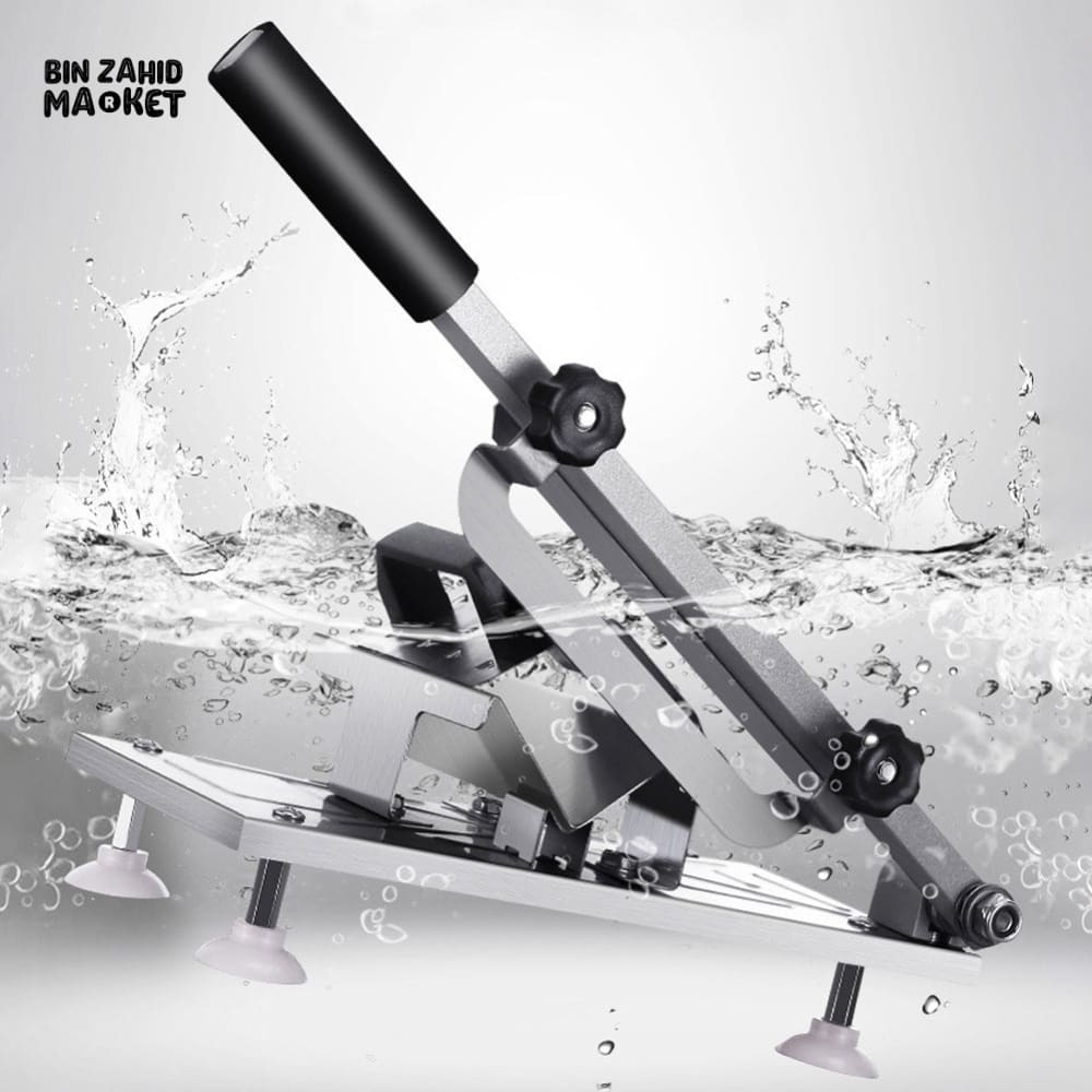 STAINLESS STEEL MEAT & VEGETABLE SLICER – ADJUSTABLE THICKNESS CUTTER FOR BEEF MUTTON FRUIT & HERBS