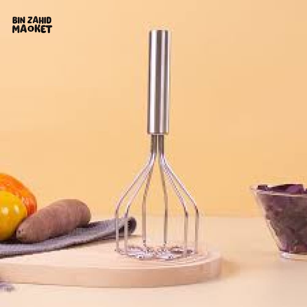 STAINLESS STEEL POTATO MASHER | HEAVY DUTY HAND PRESS KITCHEN TOOL