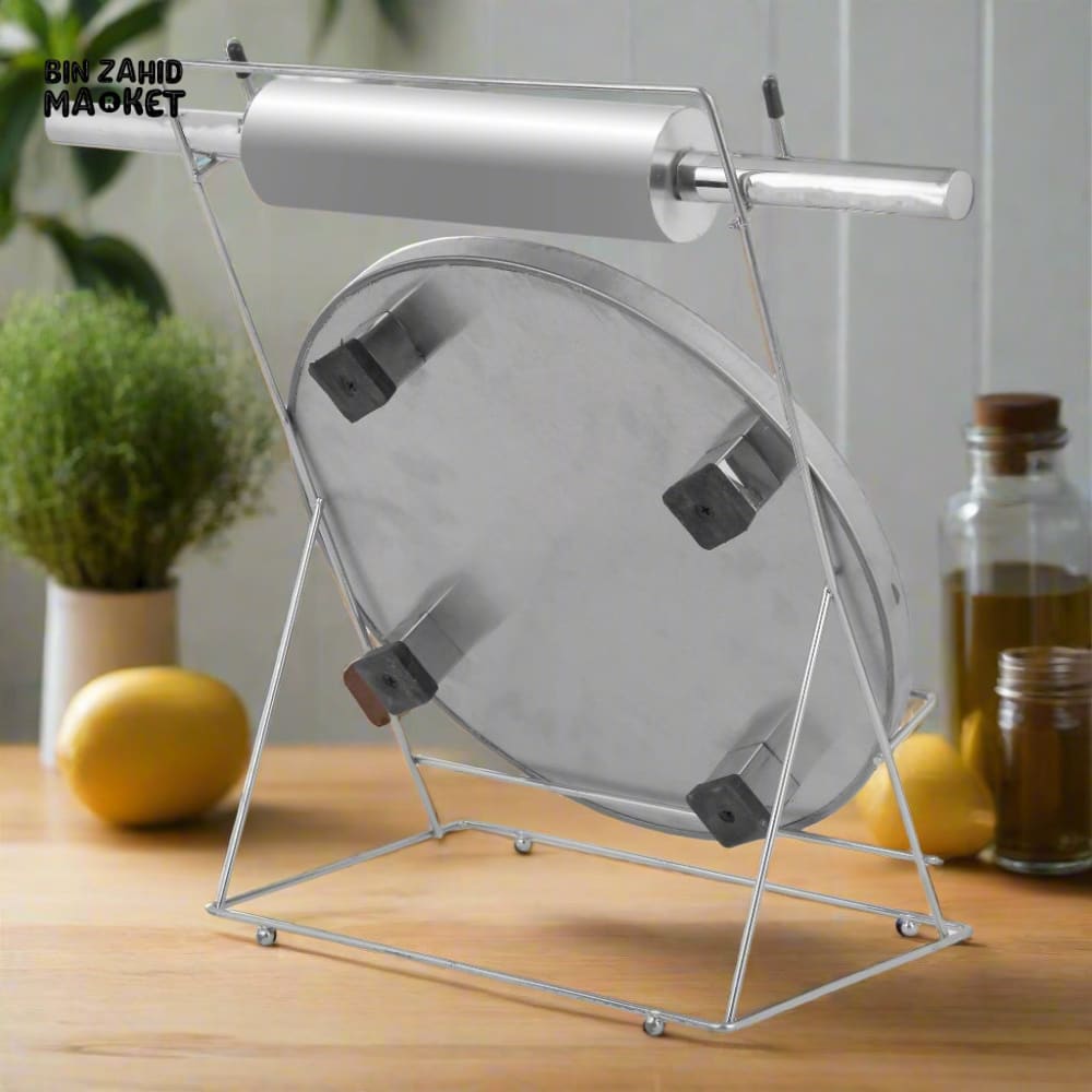 STAINLESS STEEL ROLLING PIN & BOARD SET - ROD FRAME