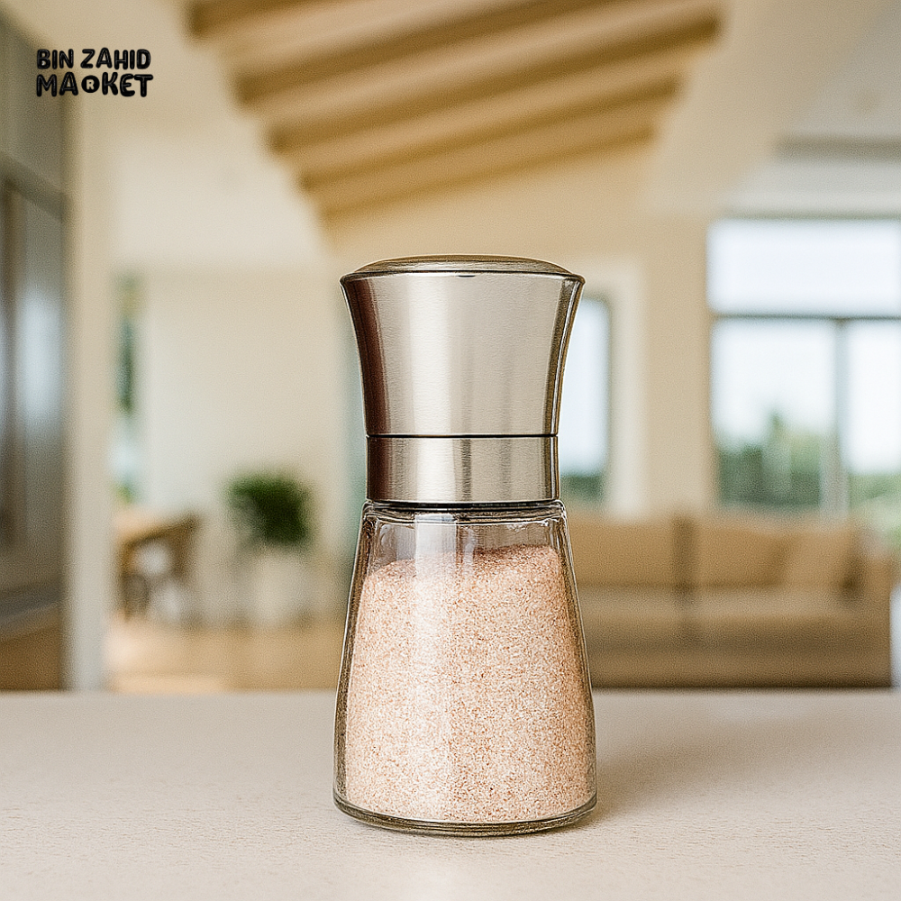 STAINLESS STEEL SALT AND PEPPER GRINDER – LUXURY VILLA KITCHEN STYLE JAR