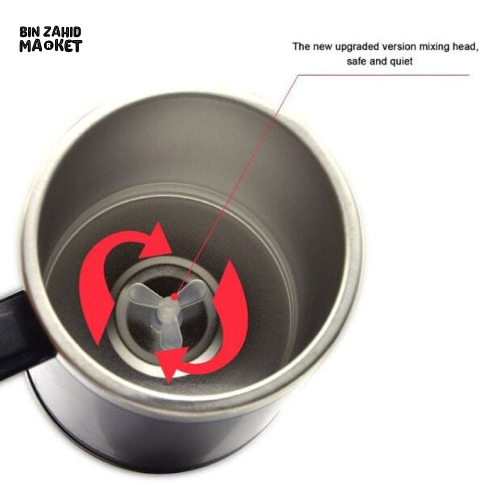 STAINLESS STEEL SELF STIRRING MUG – AUTO MIXING COFFEE CUP