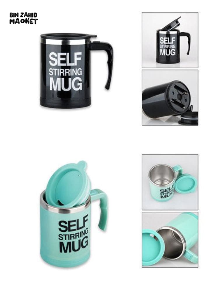 STAINLESS STEEL SELF STIRRING MUG – AUTO MIXING COFFEE CUP
