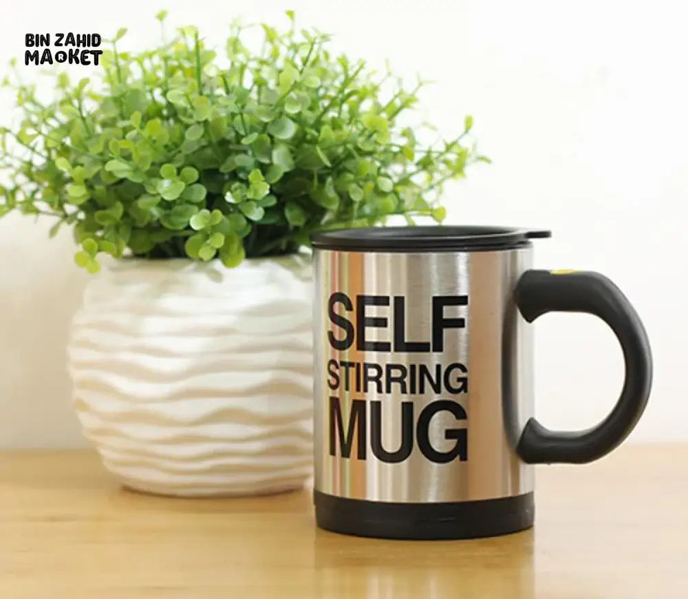 STAINLESS STEEL SELF STIRRING MUG – AUTO MIXING COFFEE CUP