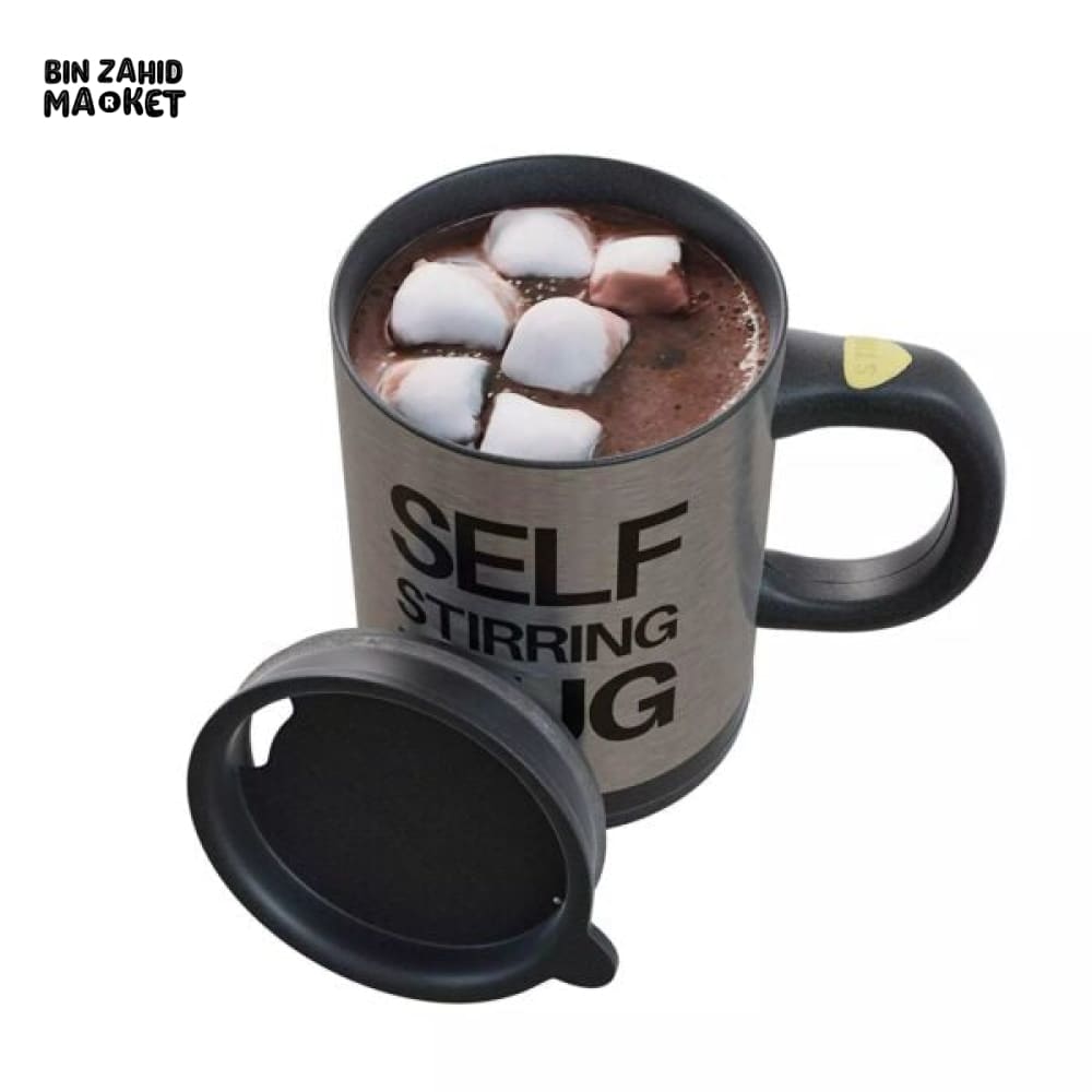 STAINLESS STEEL SELF STIRRING MUG – AUTO MIXING COFFEE CUP