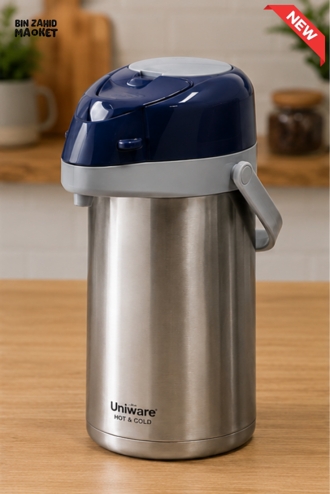 STAINLESS STEEL VACUUM INSULATED AIRPOT DISPENSER - BLUE