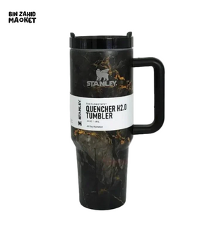 STANLEY 40OZ PRINTED TUMBLER WITH HANDLE - BLACK EDITION