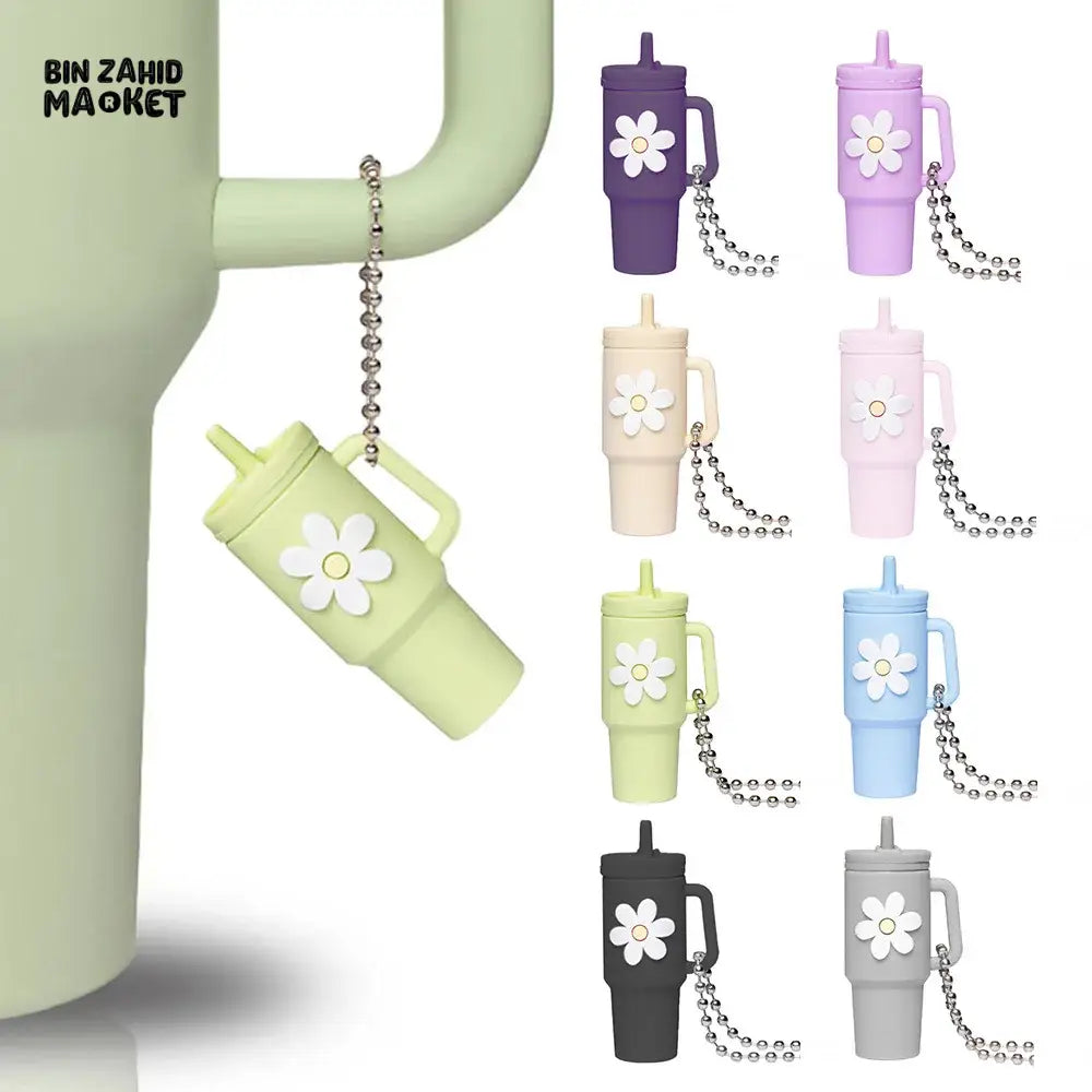 STANLEY CUP MINI SILICONE TEACUP KEYCHAIN – CUTE TUMBLER HANDLE DECORATION FOR BAG CAR & BACKPACK