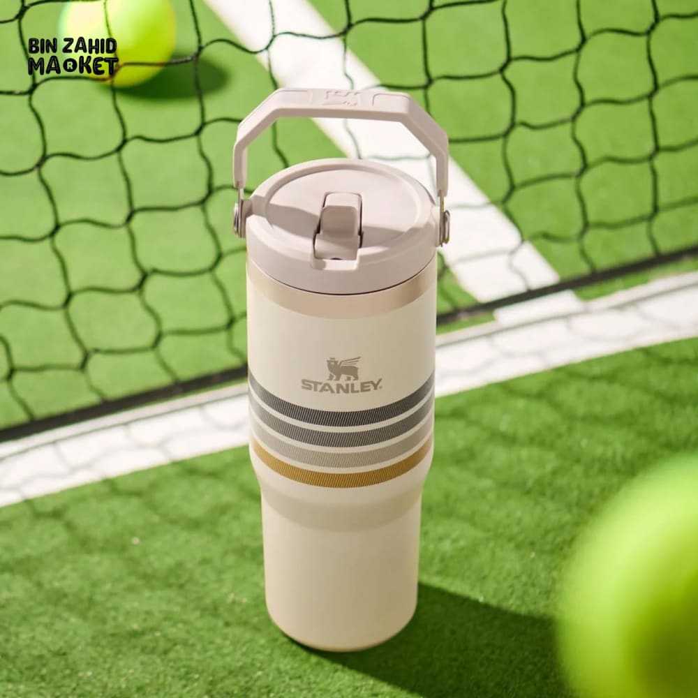 STANLEY ICEFLOW™ 30 OZ FLIP STRAW TUMBLER - CREAM ASH STRIPE