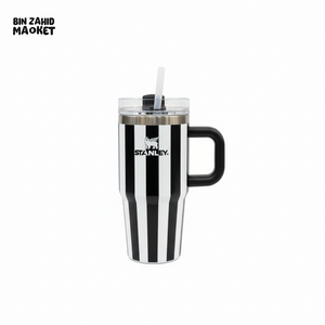 STANLEY SUMMER QUENCHER H2.0 FLOWSTATE TUMBLER 14OZ - BLACK STRIPES