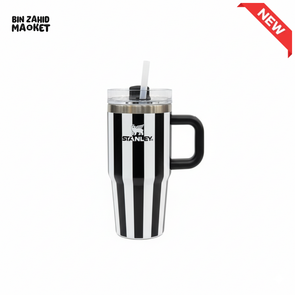 STANLEY SUMMER QUENCHER H2.0 FLOWSTATE TUMBLER 14OZ - BLACK STRIPES