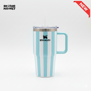 STANLEY SUMMER QUENCHER H2.0 FLOWSTATE TUMBLER 14OZ - BLUE STRIPES