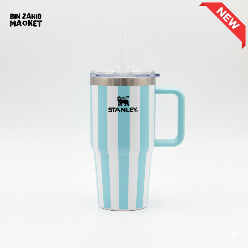 STANLEY SUMMER QUENCHER H2.0 FLOWSTATE TUMBLER 14OZ - BLUE STRIPES