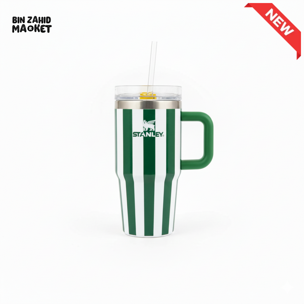 STANLEY SUMMER QUENCHER H2.0 FLOWSTATE TUMBLER 14OZ - GREEN STRIPES