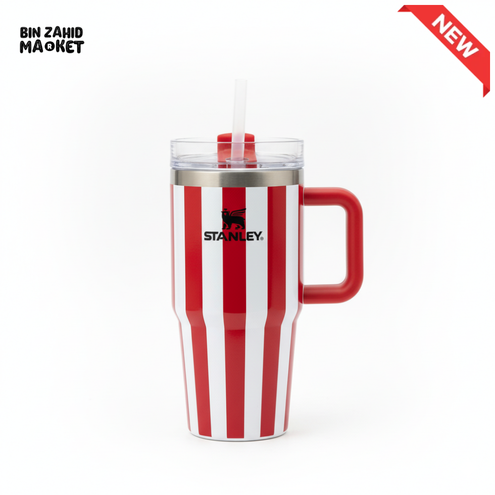 STANLEY SUMMER QUENCHER H2.0 FLOWSTATE TUMBLER 14OZ - RED STRIPES