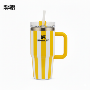 STANLEY SUMMER QUENCHER H2.0 FLOWSTATE TUMBLER 14OZ - YELLOW STRIPES