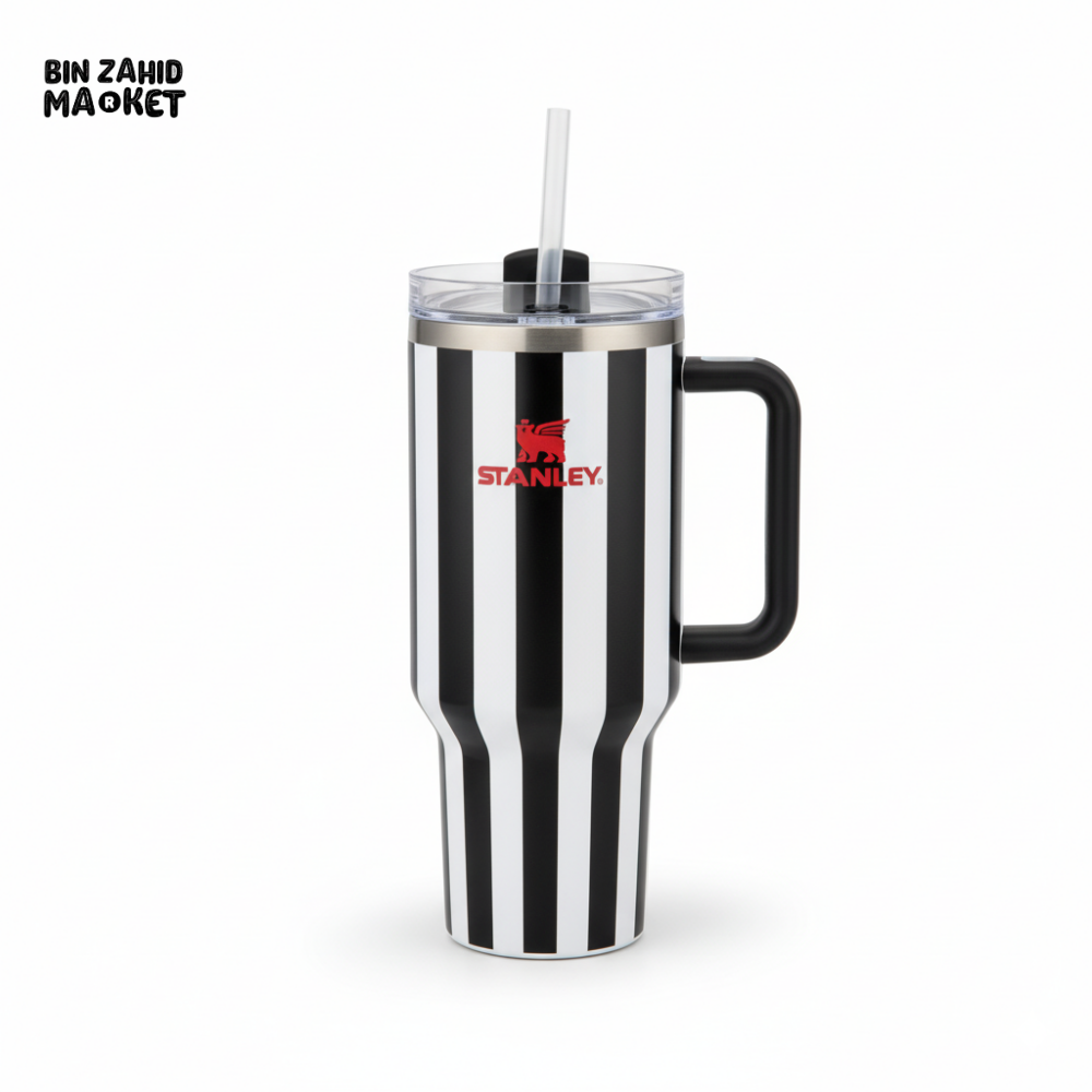 STANLEY SUMMER QUENCHER H2.0 FLOWSTATE TUMBLER 40OZ - BLACK STRIPES