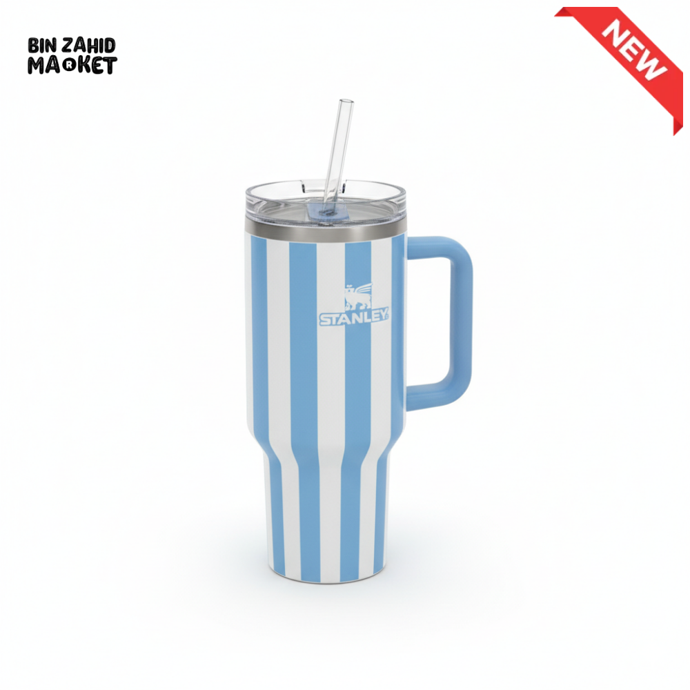 STANLEY SUMMER QUENCHER H2.0 FLOWSTATE TUMBLER 40OZ - BLUE STRIPES