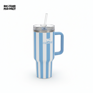 STANLEY SUMMER QUENCHER H2.0 FLOWSTATE TUMBLER 40OZ - BLUE STRIPES