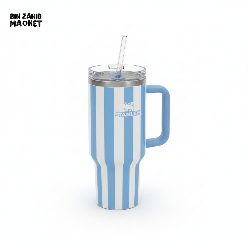 STANLEY SUMMER QUENCHER H2.0 FLOWSTATE TUMBLER 40OZ - BLUE STRIPES