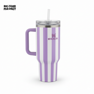 STANLEY SUMMER QUENCHER H2.0 FLOWSTATE TUMBLER 40OZ - PURPLE STRIPES
