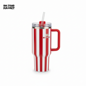 STANLEY SUMMER QUENCHER H2.0 FLOWSTATE TUMBLER 40OZ - RED STRIPES