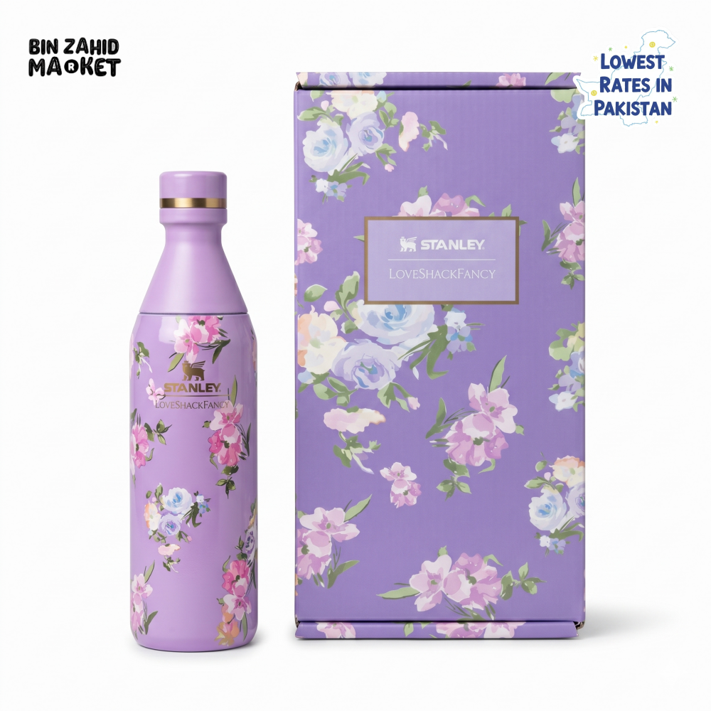 STANLEY X LOVE SHACK FANCY ALL DAY SLIM BOTTLE 16OZ - HAPPY THOUGHTS