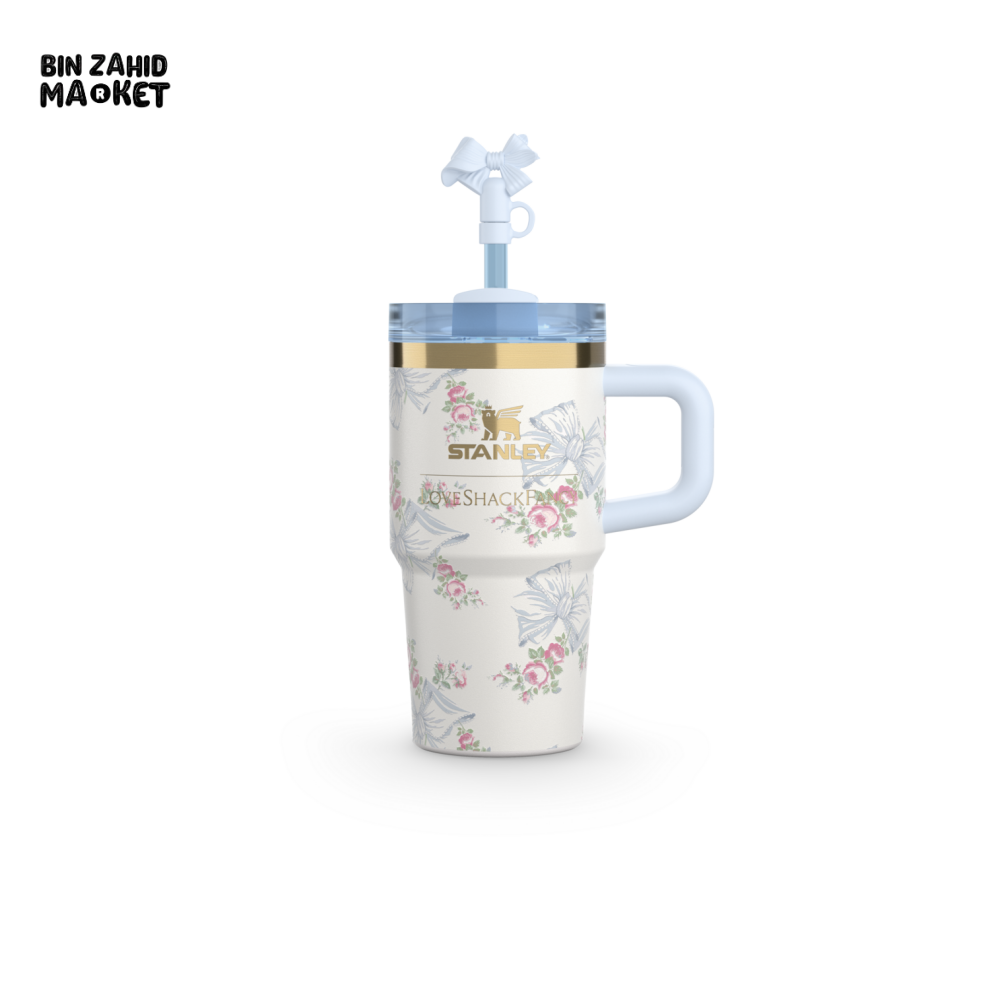 STANLEY X LOVE SHACK FANCY TUMBLER QUENCHER 20OZ - BEAUX BLUE