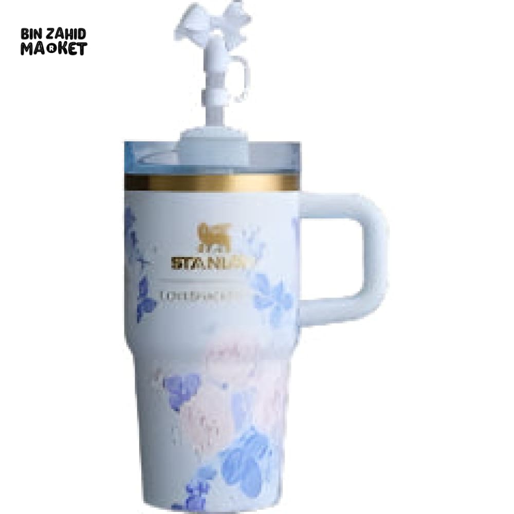STANLEY X LOVE SHACK FANCY TUMBLER QUENCHER 20OZ - EVERBLOOMING ROSSETES