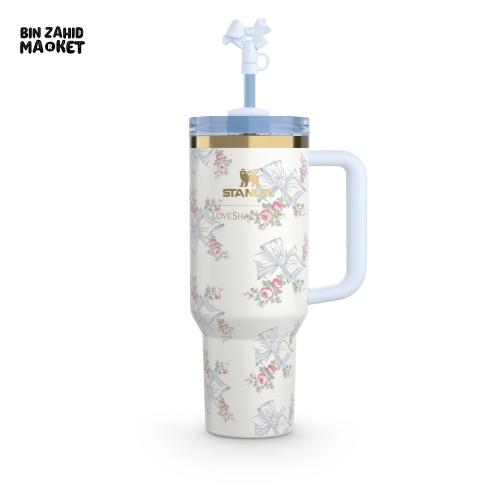 STANLEY X LOVE SHACK FANCY TUMBLER QUENCHER 40OZ - BEAUX BLUE