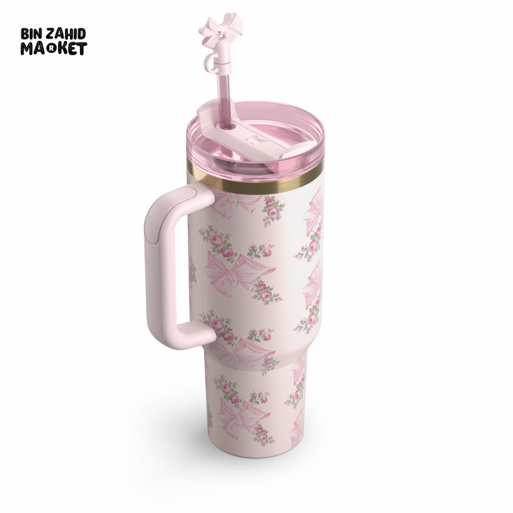 STANLEY X LOVE SHACK FANCY TUMBLER QUENCHER 40OZ - BEAUX PINK