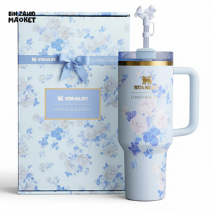 STANLEY X LOVE SHACK FANCY TUMBLER QUENCHER 40OZ - EVERBLOOMING ROSETTES (GIFT BOX)