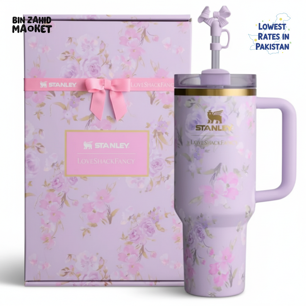 STANLEY X LOVE SHACK FANCY TUMBLER QUENCHER 40OZ - HAPPY THOUGHTS (GIFT BOX)