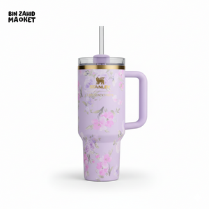 STANLEY X LOVE SHACK FANCY TUMBLER QUENCHER 40OZ - HAPPY THOUGHTS (KHAKI BOX)