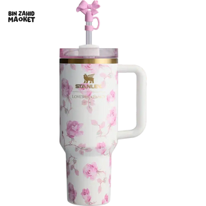 STANLEY X LOVE SHACK FANCY TUMBLER QUENCHER 40OZ - RIBBON ROSA