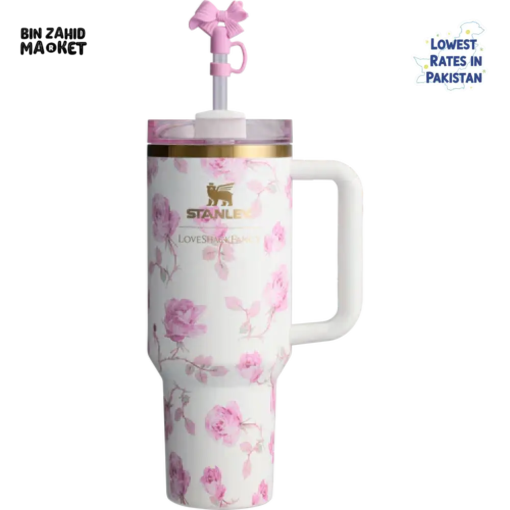 STANLEY X LOVE SHACK FANCY TUMBLER QUENCHER 40OZ - RIBBON ROSA