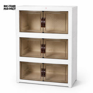 STORIUM STACKABLE STORAGE CUPBOARD - 3 LAYERS
