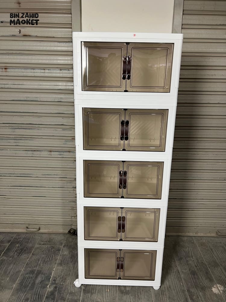 STORIUM STACKABLE STORAGE CUPBOARD - 5 LAYERS