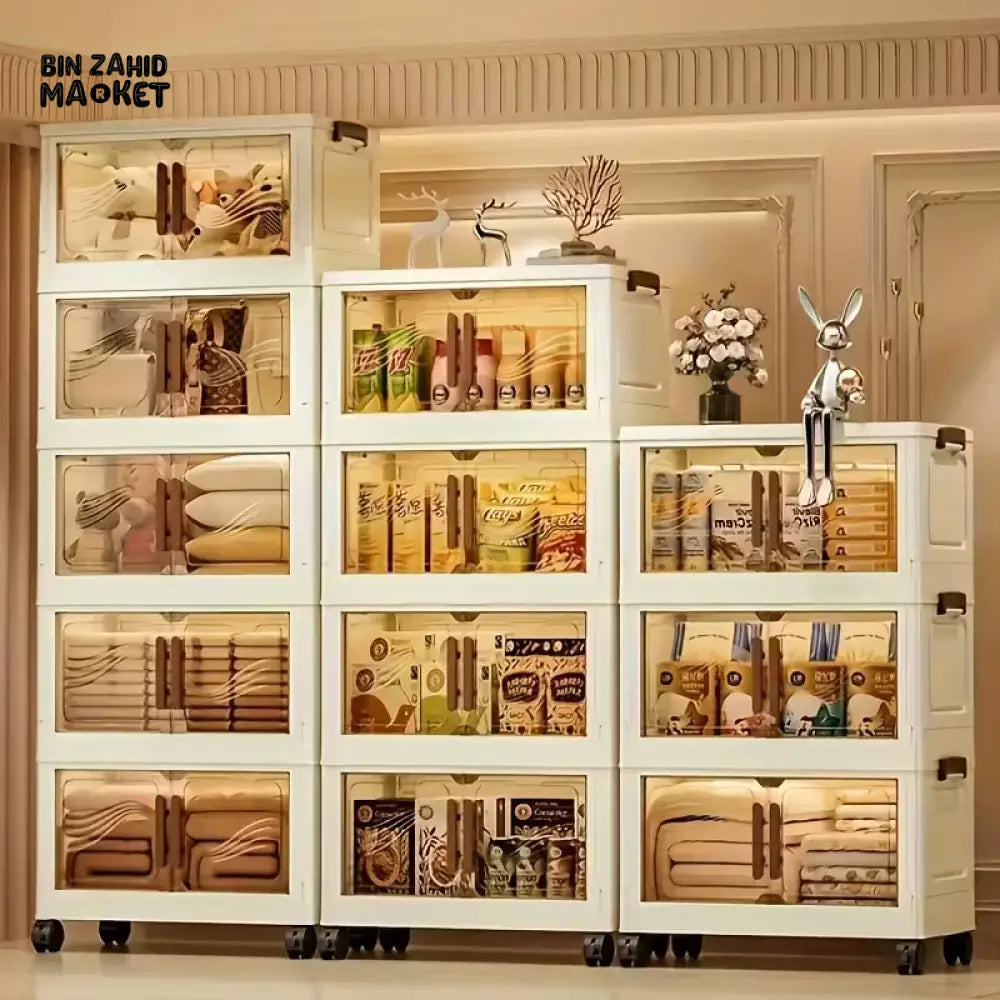 STORIUM STACKABLE STORIES MULTILAYERS WARDROBE STORAGE CABINET - TRANSPARENT