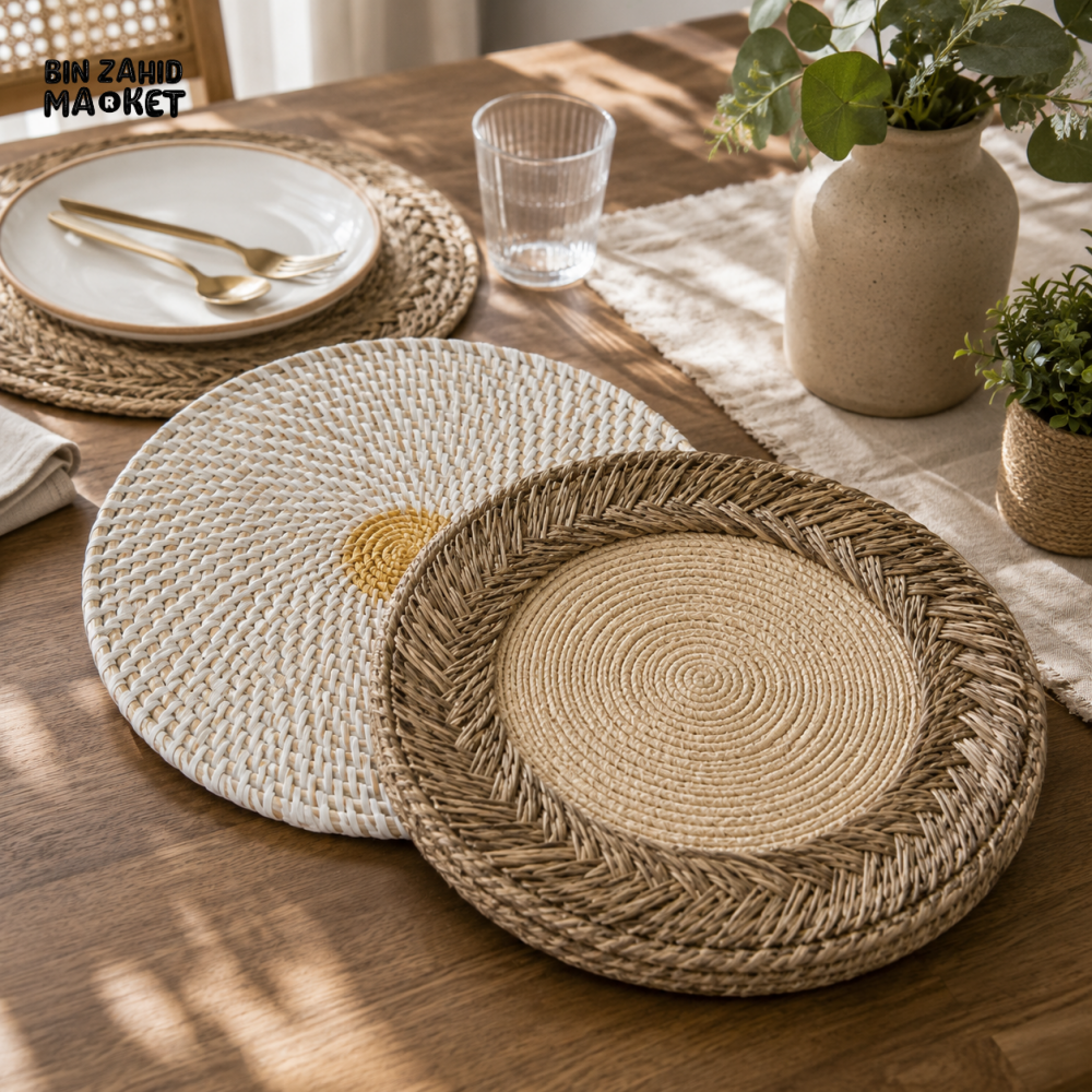 STRIPE ROPE PLATE MATT BLACK - Plates