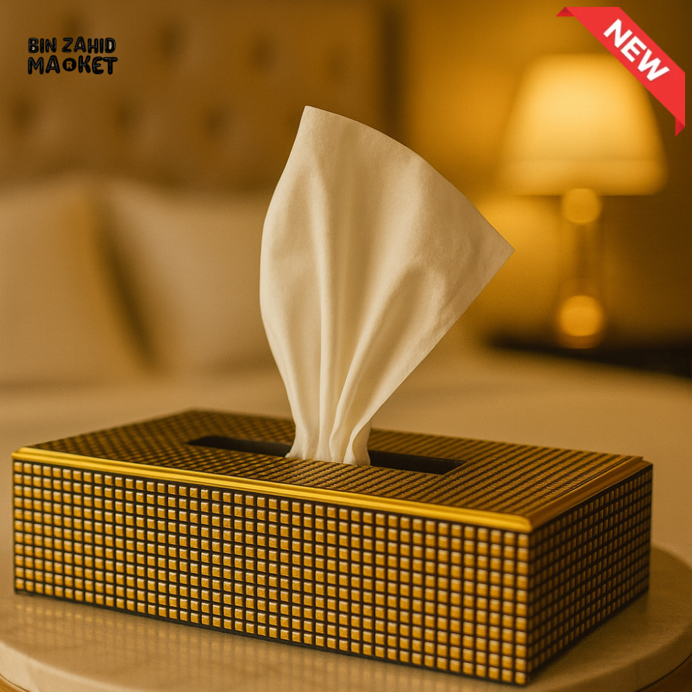 STYLISH GOLDEN TISSUE CASE – PREMIUM HOME ACCESSORY