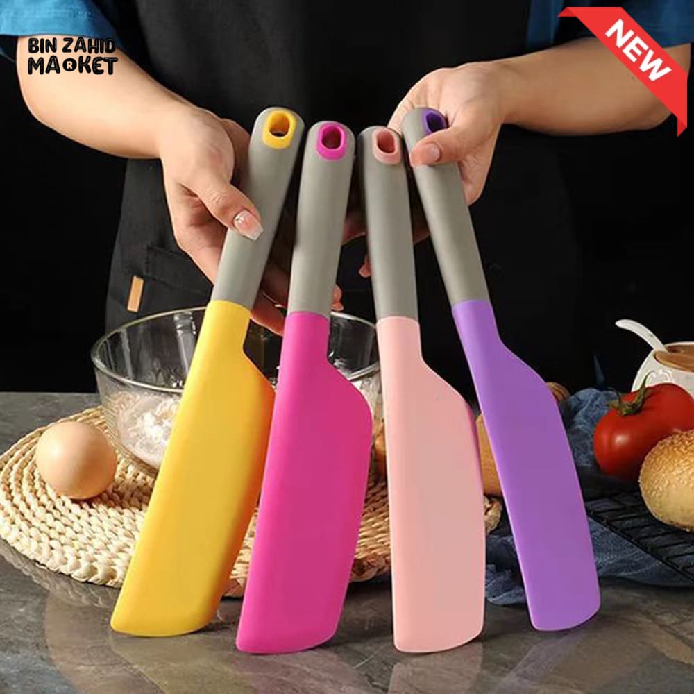 SUPERIOR QUALITY HEAT-RESISTANT SILICONE SPATULA – PREMIUM BAKING & CAKE CREAM MIXING TOOL