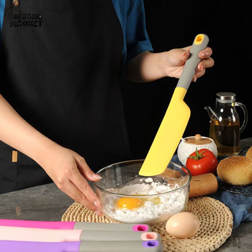 SUPERIOR QUALITY HEAT-RESISTANT SILICONE SPATULA – PREMIUM BAKING & CAKE CREAM MIXING TOOL