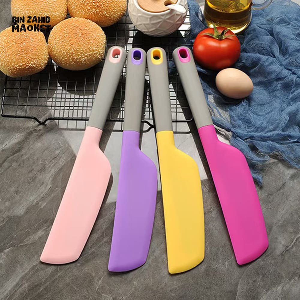 SUPERIOR QUALITY HEAT-RESISTANT SILICONE SPATULA – PREMIUM BAKING & CAKE CREAM MIXING TOOL