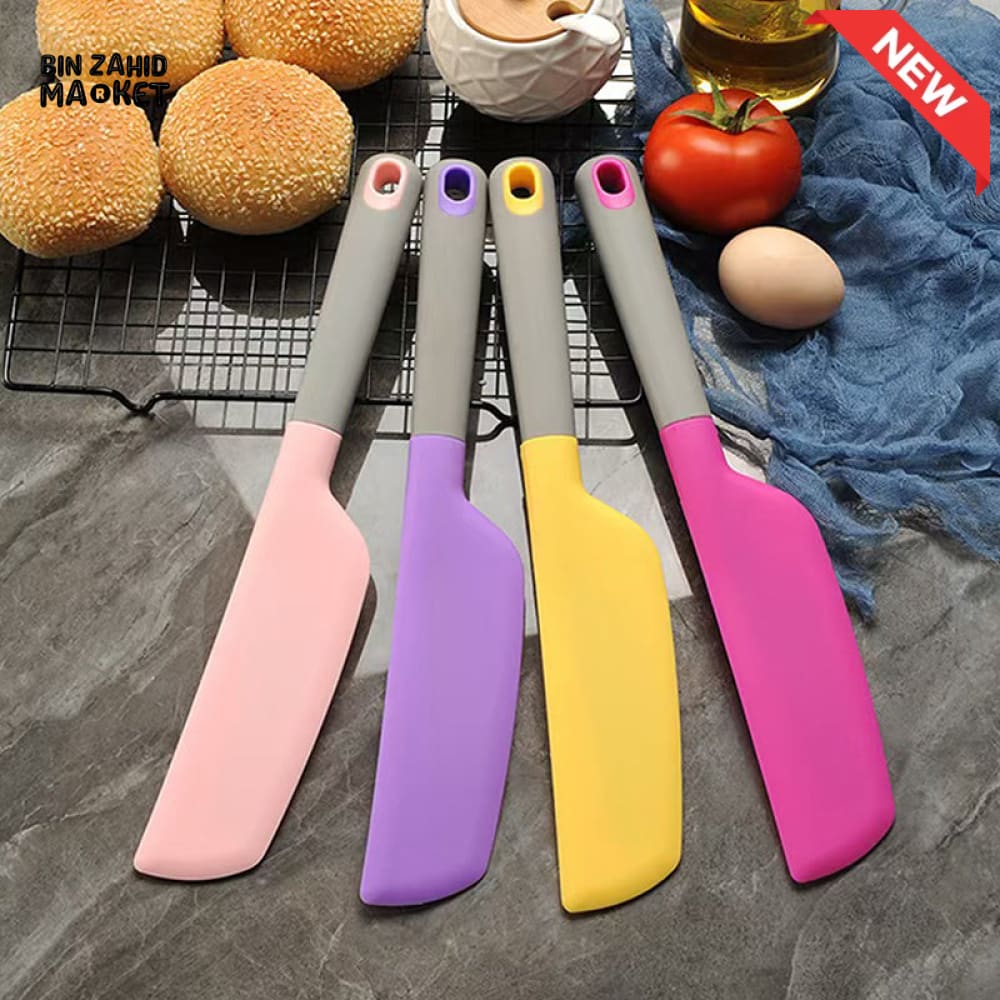 SUPERIOR QUALITY HEAT-RESISTANT SILICONE SPATULA – PREMIUM BAKING & CAKE CREAM MIXING TOOL